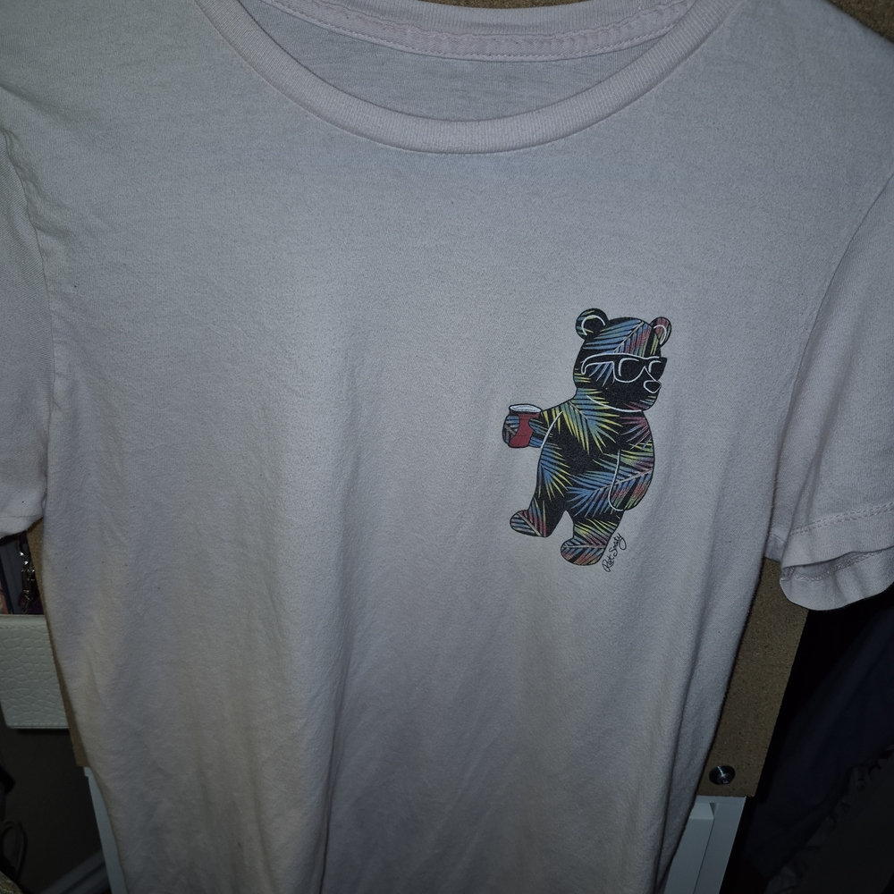 RIOT SOCIETY Graphic Tee with Colorful Bear Design